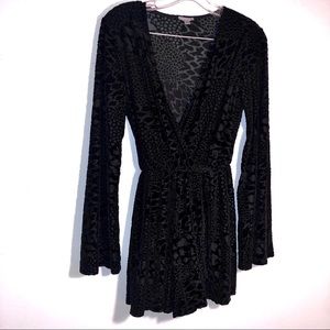 Ecote Velvet Patterned Romper